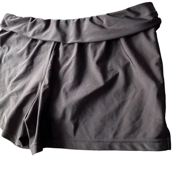 Athleta Splash Swim Shorts in Black Large Lined briefs Foldover Waistband - Picture 10 of 11